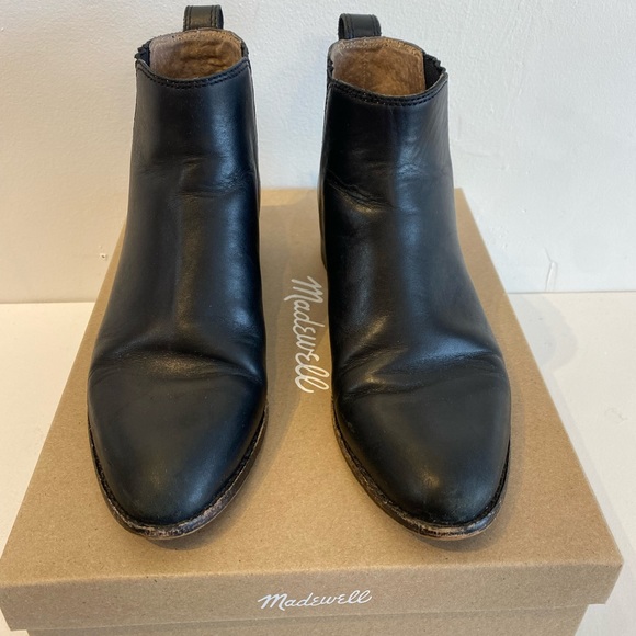 MADEWELL Carina Black Leather Ankle Boot Size 6 - Picture 4 of 10